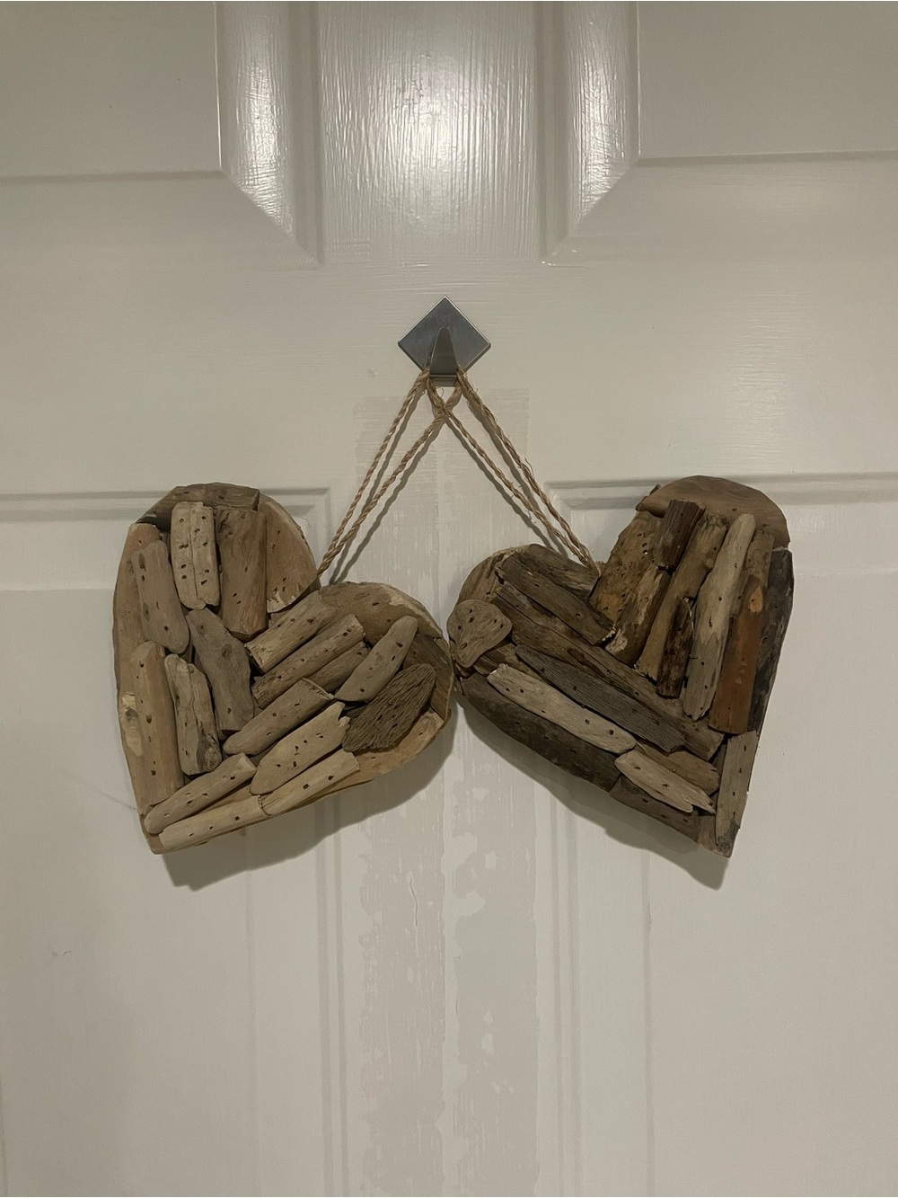 Rustic Driftwood Heart Wall Decor - Natural Brown